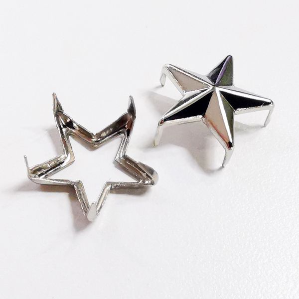 10/20pcs Star Rivets Silver Metal Craft Craft Stallone fai da te Spot Nailhead Punk Abbiglia