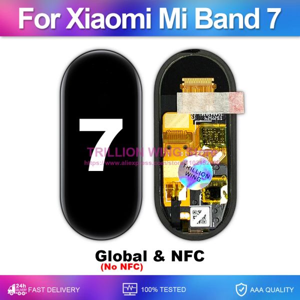 Экраны для Xiaomi Mi Band 7 Smart Bracelet ЖК -дисплей экран экран Touch Repair Repair watch Original amoled nfc