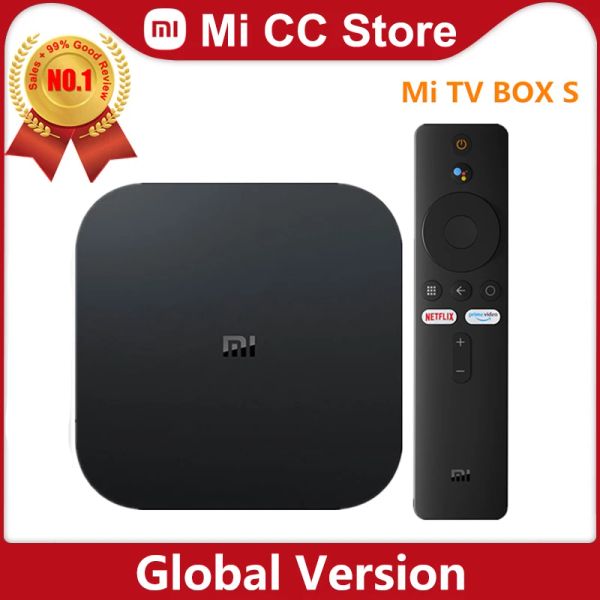 Box Global версия Xiaomi Mi TV Box S 4K Ultra HD Android TV 9.0 HDR 2GB 8GB WiFi DTS Multi Language Smart Mi Box S Media Player