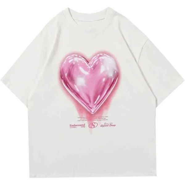 Herren-T-Shirts Harajuku Street T-Shirt Casual Lose Retro Japaner Print T-Shirt Y2K Sommer Unisex Style J240409