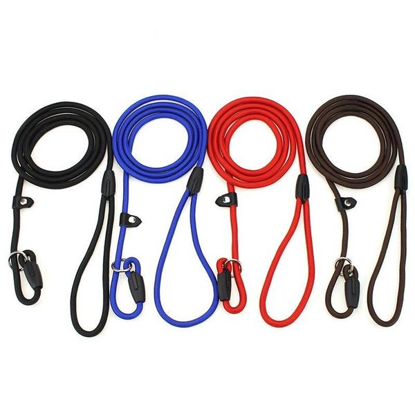 Hundekragen Leinen PET Nylon Seiltraining Schlupfblei Gurt Verstellbare Traktionshänderhunde Seile liefert 0,6x130 cm Drop Lieferung DHACX