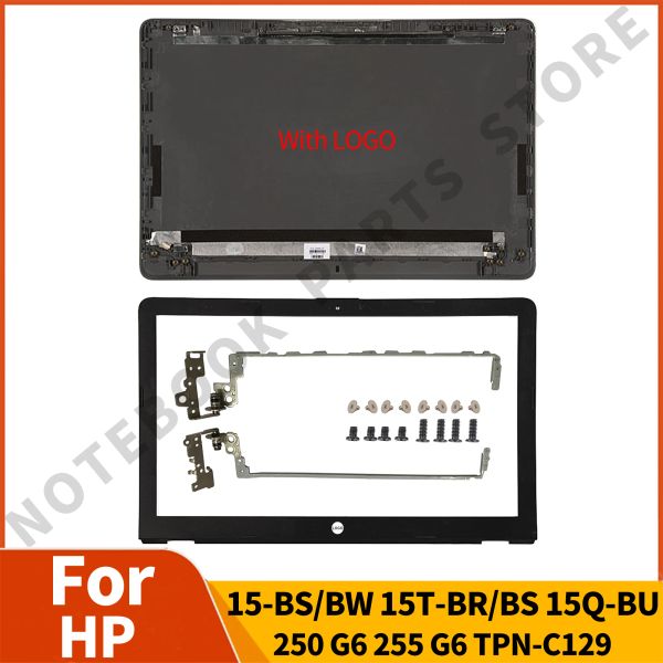 Casos novos para HP 15bs 15tbs 15bw 15zbw 250 g6 255 g6 laptop lcd tampa traseira/moldura frontal de dobradiças de peças de peças de peças de notebook