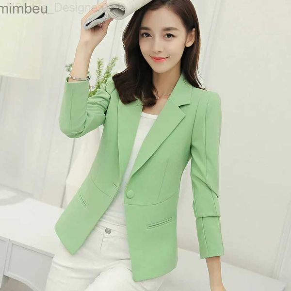 Ternos femininos Blazers Blazer Blazer Coréia Casual Blazers de Blazers de trabalho Coat de moda de moda de moda da primavera Casaco feminino Escritório Lady NS5262L240117