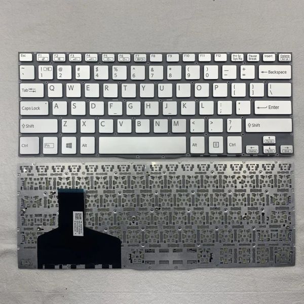 Teclados nos laptop nos EUA teclado para a Sony para vaio fit 13 13a 13n svf13 svf13a svf13n série prateada e preto layout