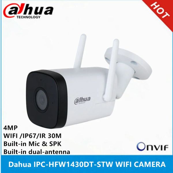 Lens Dahua IPCHFW1430DTSTW 4MP IR30M IP67 Buldin MIC SPK BULLE WIFI IP -камера Заменить IPCHFW1430DSSAW