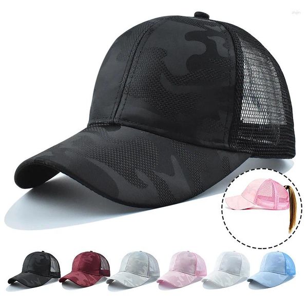 Caps de bola 1pc verão unissex beisebol feminino de proteção solar chapéus de malha
