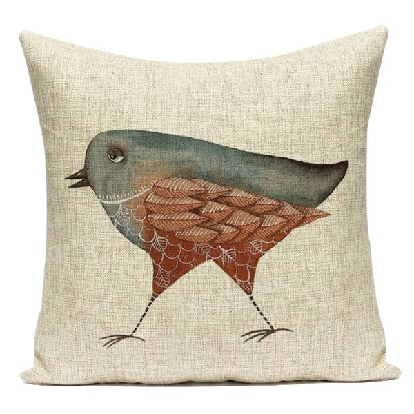 Cuscini in stile country Copertura uccello piuma cuscinetto da lancio per casa divano decorativo di divano letto cuscino in poliestere