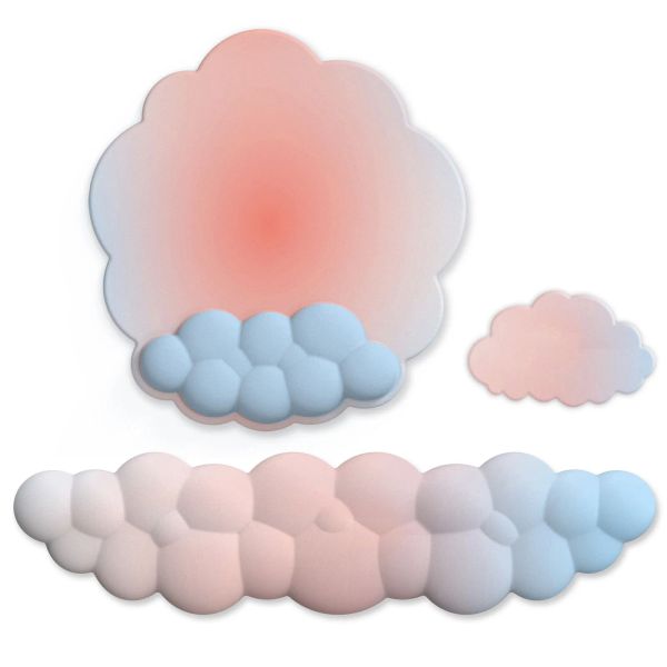 Guanti cloud polso cuscinetto set materiale non slip in gomma cuscinetto cuscinetto cloud ergonomico cocchetto e tastiera del polso da polso cloud