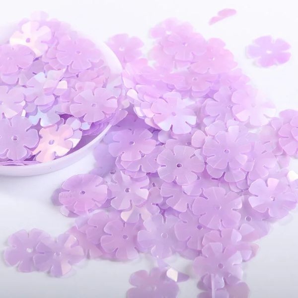 10g/Rücken mattlila Paillettenblume Blume Sternschalenform Pailletten Paillettes Hochzeit Konfetti DIY Handwerk Nähzubehör