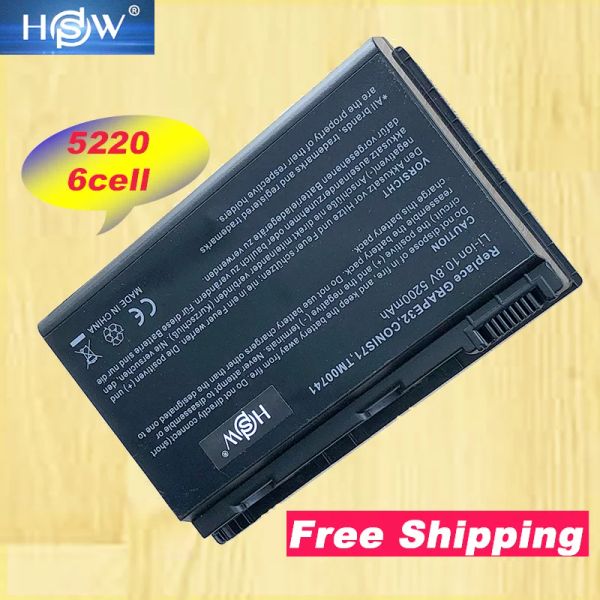 Батареи HSW 5200MAH Аккумулятор ноутбука для Acer extensa 5210 5220 5230 5420 5610 5620 5630 7220 7620 Для Travelmate 5320 5520 5530 5710