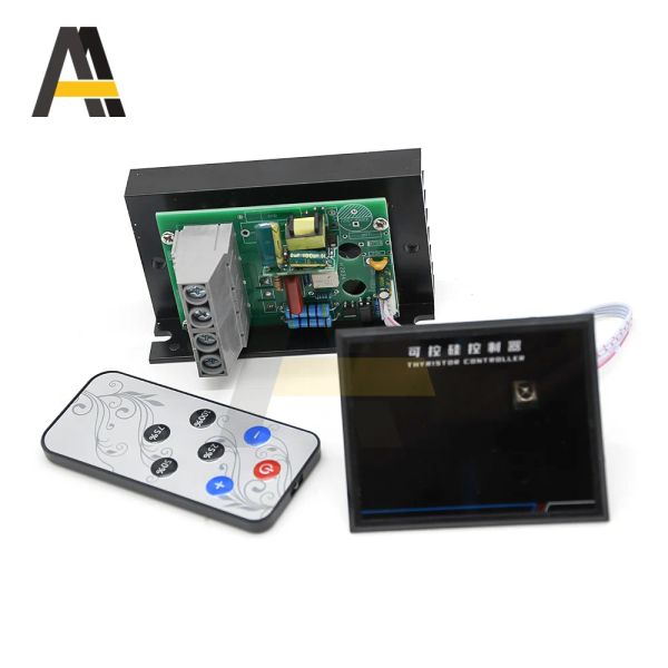 AC 220V 10000W 6000W SCR Controle digital Regulador eletrônico de tensão Controle de velocidade Termostato dimmer + campainha de medidor digital