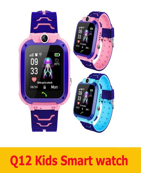 Новейший Q12 Kids Smart Watch Bracelet Child LBS, расположенный Smart Wwatch с водонепроницаемой розничной коробкой для детей на открытом воздухе Game9181836