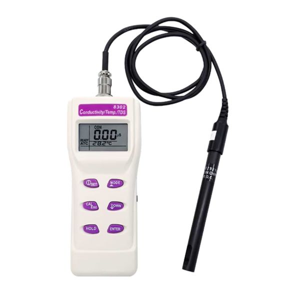 AZ8302 Conducity Meter Tester PH Intervallo di metro: 0-1999, misuratore di conducibilità a infrarossi con TDS