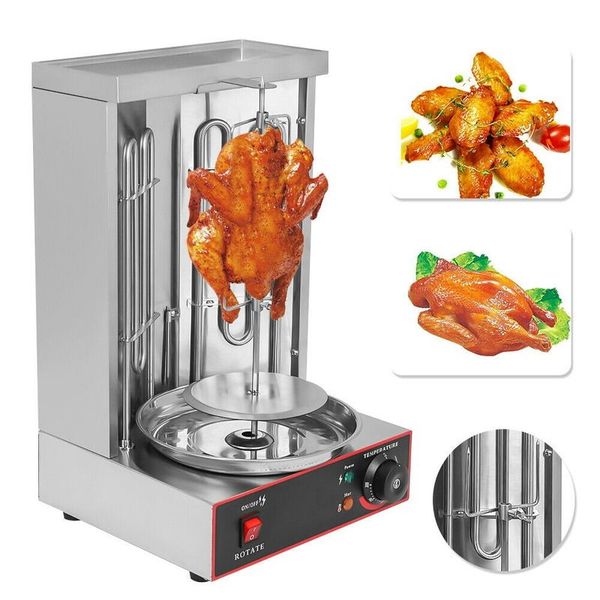 3KW Home Commercial Grill Electric Kitchen Gyros Rotisserie Grill Automático Máquina de churrasco rotativo para interior externo