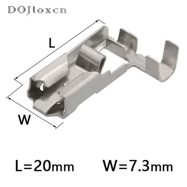 20/50/10/20/200/PCS 6,3 mm Terminal do farol do carro Cotovelo com trava muito e perto da lâmpada de nevoeiro leve Two conector de fio ST730932-3