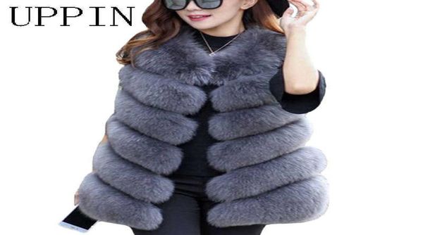 Uppin Winter Warm Colet Chegada Moda Mulheres Importar Caso de Pele colete de pele Highgrade Faux Pur Fur colete longo PLUS TAMANHO S3XL Y2009269128981