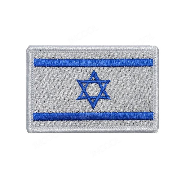 A bandeira de Israel bordada nos remendam Israel Tactical Military Patch emblemas bordados emblemas aplicados brilho no escuro para roupas