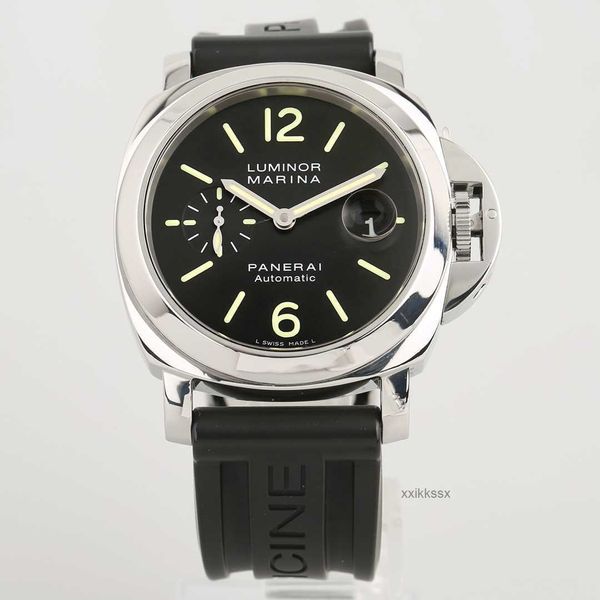 Мужские часы Подарок Panerrais Temperament Watch Sapphire Mirror Swiss Automatic Size Размер 44 мм ремня кожи с оригинальной игольной пряжкой 93MC