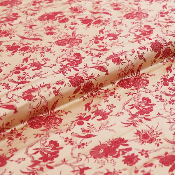 Damask vintage Jacquard Fabric Brocade Silk Fabrics Material para costura e retalhos Cheongsam e Kimono DIY Roupas