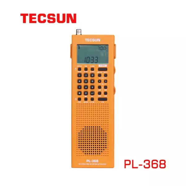 Radio New Tecsun PL368 Full Band Stereo Full Radio SSB DSP Remodulazione digitale Remodulazione USB Charge Black/Orange
