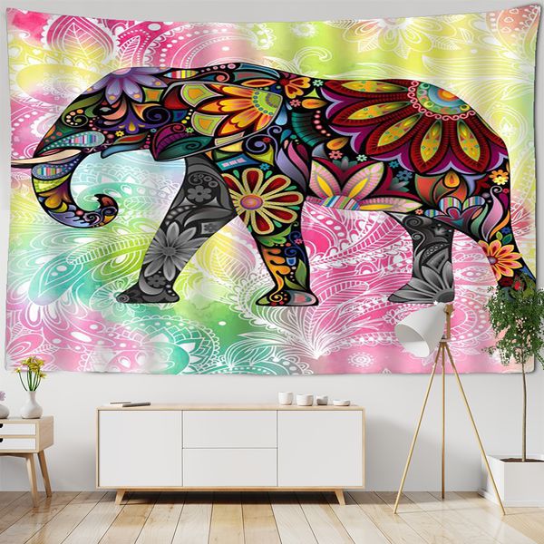 9 Größen indischer Elefant Wandteppich Wand Hanging Bohemian Wandteppich