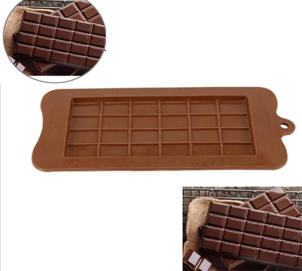 24 griglia fai -da -te quadrata cioccolato silicone silicone stampi a blocchi bar a blocchi di ghiaccio silicone cassa caramella da forno da forno 4950903