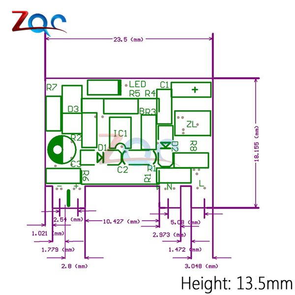 AC -DC AC 50 -277V bis DC 70 -390V Stufe Buck -Konverter Isoliert Power Switch Modul 5V 700 mA 3.5W für LED -Lampe