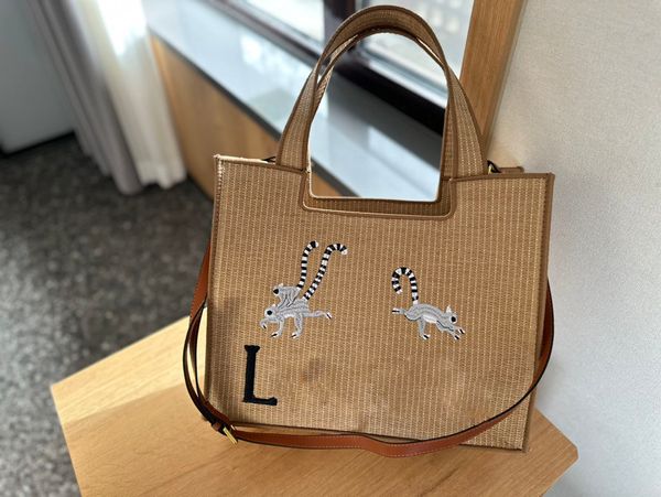 Новые модные сумочка повседневные дизайнерские сумки классические оригинальные качественные травяные сумки летние пляжные пакеты для вышитых логотипо