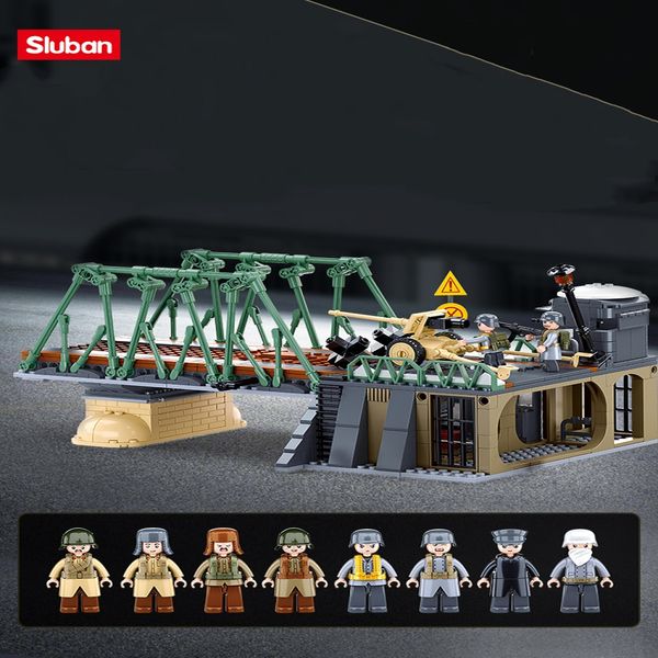 Sluban Building Building Toys World War 2 B0981 The Winter Coun-Terack of 1944 769pcs Bricks CompatBile con marchi leader