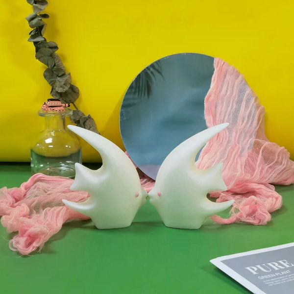 Bacio di pesce elefante di coniglio silicone candela stampo fai -da -te candela animale che produce sapone in resina doni di doni artigianali arredamento per la casa