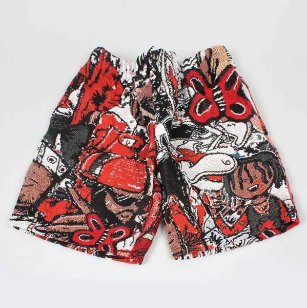 Уличный стиль оптом двойной слой 100% хлопок жаккардовый вышитый гобелен одеял мужские шорты OEM