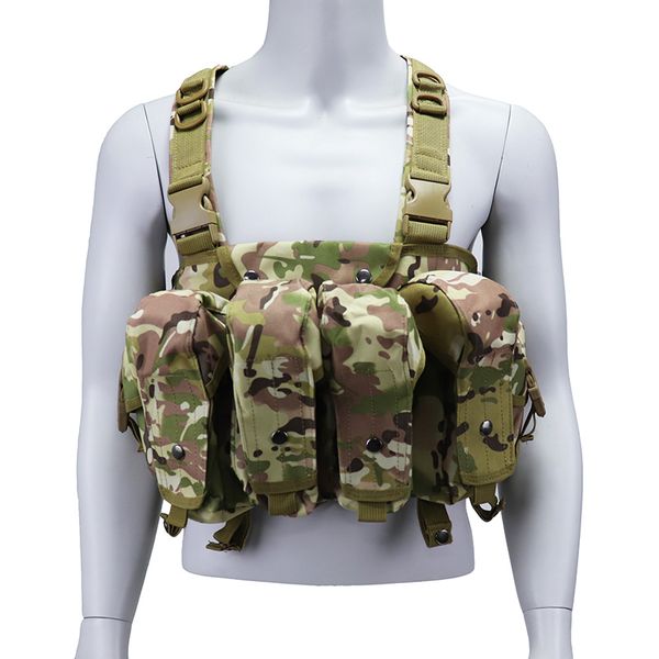 Men AK 47 Revista bolsa Camo Tactical Vest Molle Airsoft Combate Body Armour Equipamento militar Acessórios de caça de paintball