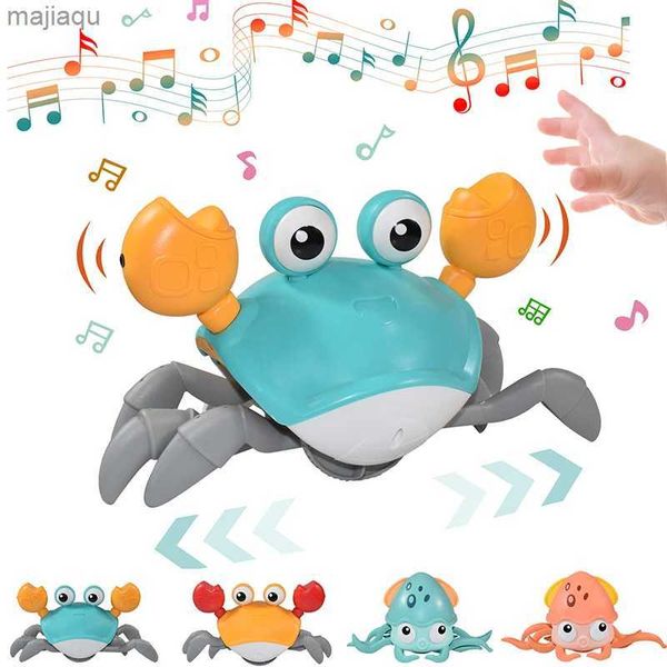 Elektrische/RC -Tiere Kinder -Induktion Escape Crab Octopus Crawling Toy Baby Elektronische Haustier Musik Spielzeug Bildung Kinder Mobile Spielzeug Weihnachtsgeschenkl2404