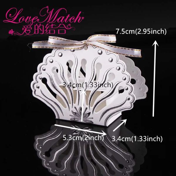 25 pezzi Love Sea Shell Bomboniere Bomboniere Baby Shower Candy Box Box Box Supply Destate Decorazione per matrimoni