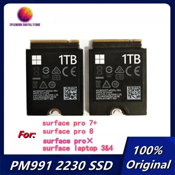 Unidades originais PM991 1TB 512GB 256GB 2230 SSD Solid State Drive PCIE 3.0x4 M.2 NVME disco rígido para Surface Pro7+ Pro8