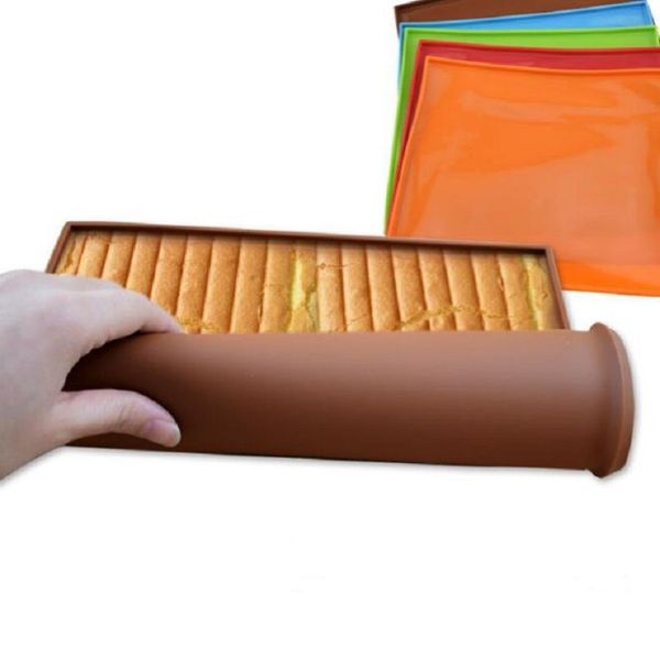 Nicht-Stick-Silikon-Ofenmatten-Backmatten Back Macaron Cake Pad Swiss Roll Pad Backware Backwerkzeug Kuchen Roll Mat321r
