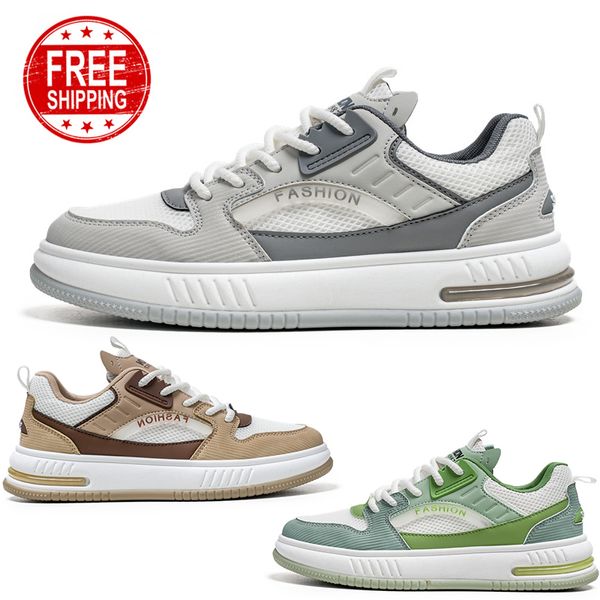 Spedizione gratuita Uomini da donna Scarpe da corsa a bassa pizzo Comfort verde grigio da uomo grigio da uomo sneakers sport gai