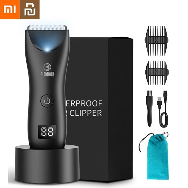 Trimmers Xiaomi YouPin Body Hair Trimmer IPX7 wasserdichtes Rasiermesser nass und trockener Gebrauch sicherer Rasierer USB Professionelle elektrische Haarentfernungsmaschine