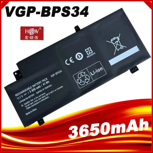 Piller VGPBPS34 BPS34 VAIO FIT için Sony için Dizüstü Bilgisayar Pili 15 Touch SVF15A1ACXB SVF15A1ACXS BATERIA