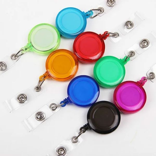 4pcs Restirable Pass retrattile casuale ID Card Badge Holder Rel Pull Key Nome Tag Card Holder for School Office Company