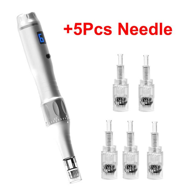 Dr Pen Nano geting Electric Wireless Auto Micro -игнорирование с 5,pcs иглы картриджи Derma Pen Комплект