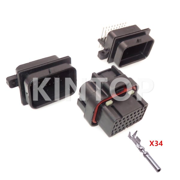 1 set 34 pin Automobile Maschio Docking Waterproof Worth Starter con fili 4-1437290-0 Connettore di cablaggio sigillato per PCB auto