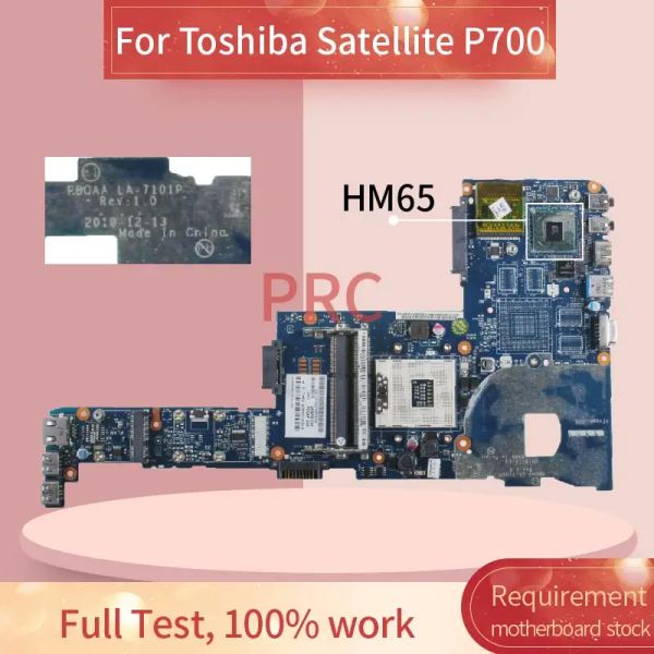 Placa -mãe K000123400 para Toshiba Satellite P700 Laptop MotherBoard LA7101p HM65 DDR3 Prainboard