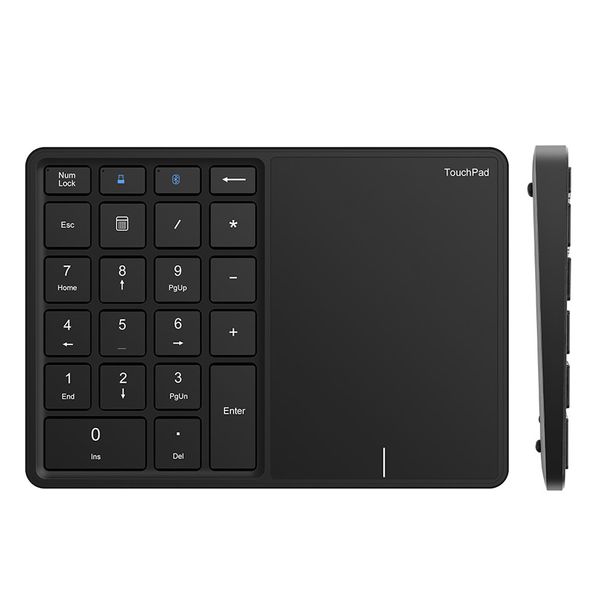 HKZA MINI 2.4G Bluetooth Klavye Sayısal Tuş Takımı 22 Anahtarlar Windows için Dokunmatik Pad ile Dijital Klavye iOS Mac OS Android PC Tablet