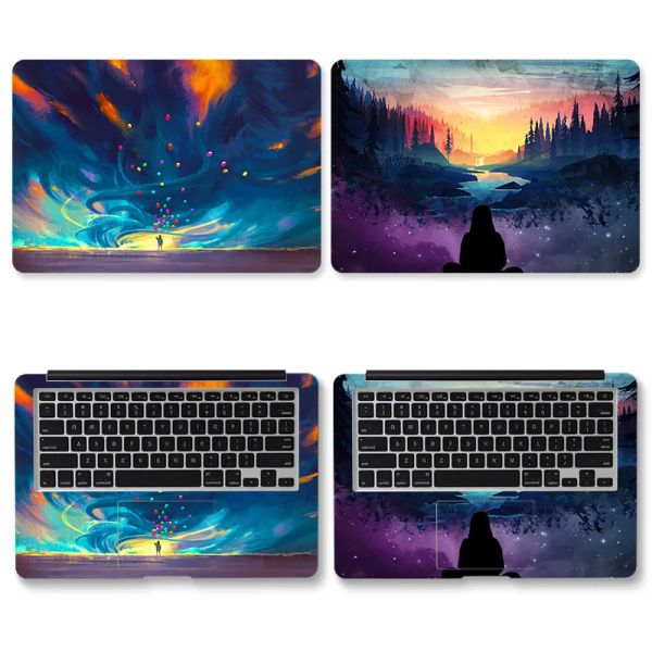 SKINS DIY AVOLO PER LAPTO PELLA PELLA PELLE AVOLO VINILE COPERCHIO DI PERCOLORE IN ARTE DECALLORE DELLA SIDEDAGGIO 12/13/14/15/15/17 pollici Decorazione per laptop