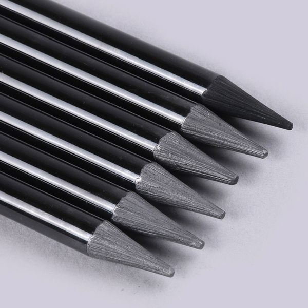 Ootdty Non-Wood Graphite e Charcoal Sketching Conjunto de lápis Supplies de arte para estudantes de arte DIY Hobby Iniciante 3/6 PCs