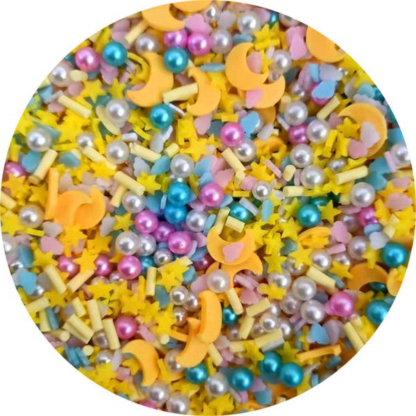 Série mista Polymer Clay Fatices Christmas Slime Color Mixed Halloween Clays Spacer Flake Sprinkle Diy Hairpin Acessórios 10G