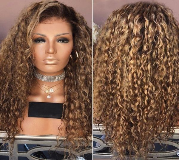 Afrikanische Taco -Perücke glatte und weiche synthetische hitzebeständige Faser Kurzer Bob Curly Wave HD Front Synthetic Hair Wigs7216916