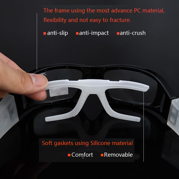 Óculos esportivos para o futebol Ciclismo Esportes Basquete de esportes Basquete Anti-Fog Lens Lens Ajustável Elastic Eyewear protetor