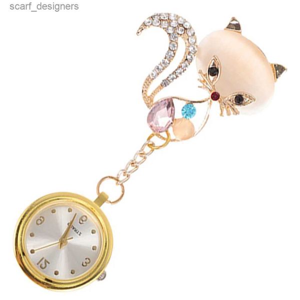 Pocket Watches Pflegedekoration Brosche tragbarer Edelstahl für den täglichen Gebrauch exquisite Taschenlegierung Praktische Arbeit Krankenschwester Y240410